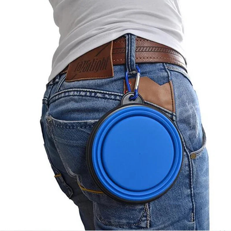 Outdoor Dog Bowl Collapsible Portable Puppy Drinking Container Wear-resistant and Drop-resistant Cat Bowl Travel Pet Accessories