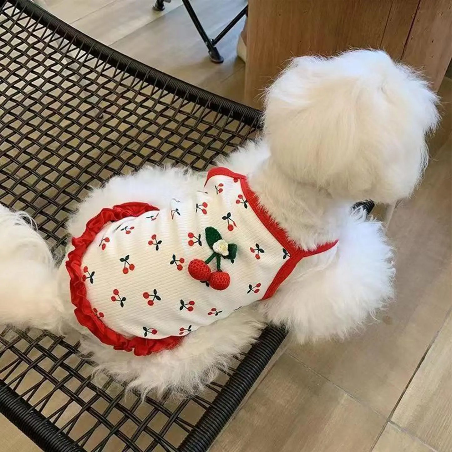 pet Vest Cat Clothing Cute Dog Clothing for Small Dog Cherry Dog Vest Summer Breathable Vest Breathable Soft Pet Clothes