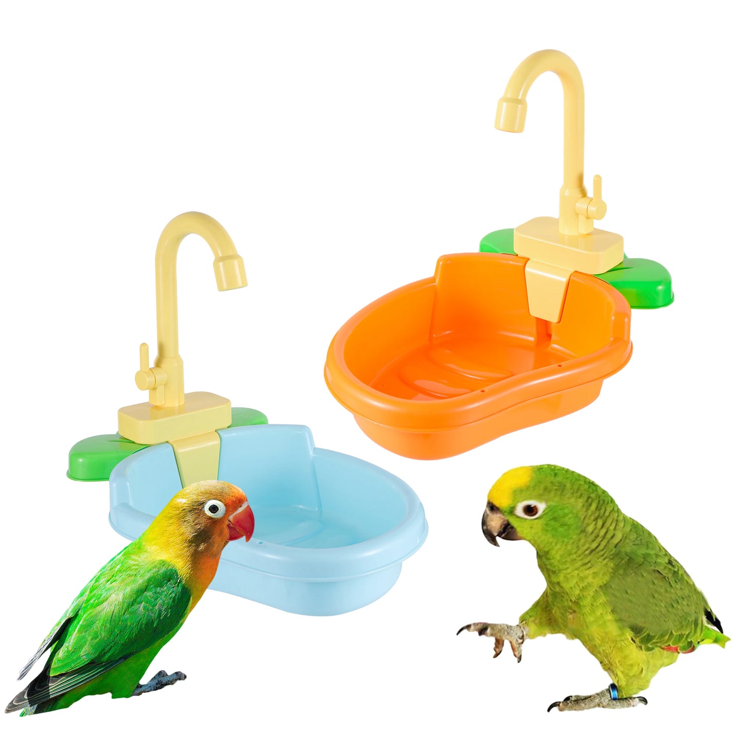 Parrot Automatic Shower Pet Bird Bath Cage Basin Parrot Bath Basin Parrot Shower Bowl Birds Accessories Parrot Toy Bird Bathtub