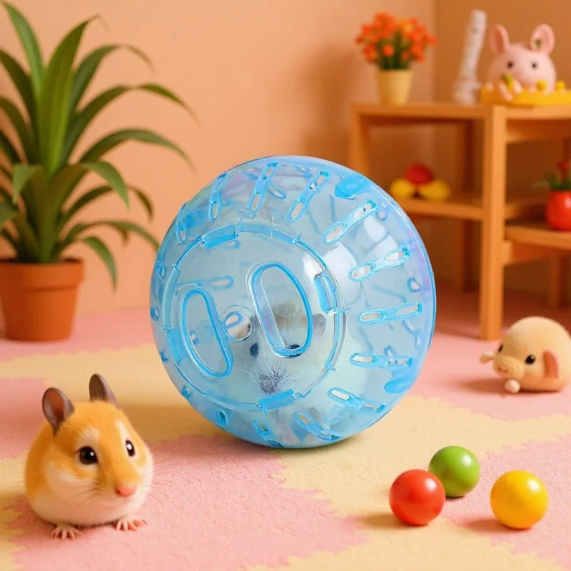 Hamster Exercise Ball Pet Toys Clear Cute 4inch Rolling Ball Running Wheel for Relieving Boredom Cage Accessories Chinchilla