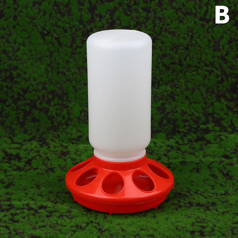 【E】Poultry Thickened Feeder And Drinker Water Food Dispenser Automatic Chicken Birds Chick Waterer Feeding Bucket Container