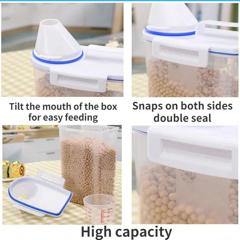 Premium Airtight Pet Food Storage Container, Large Capacity & Easy Clean, Durable Stylish Design for Dogs & Cats