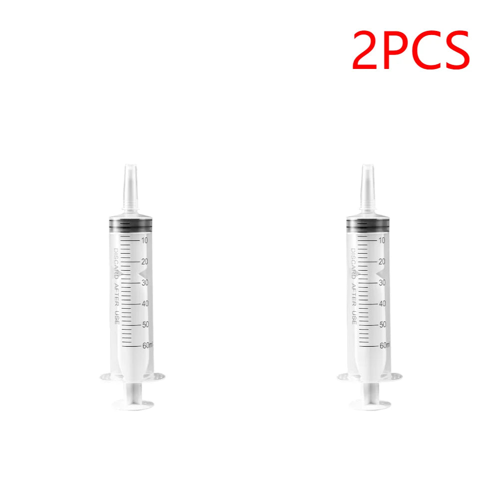 Reusable 60ml Plastic Nutritional Syringe For Pet Feeding Without Needle Small Dog 2 4 6 8 10 Pieces