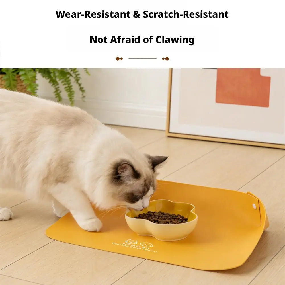 Pet Silicone Food Mat Placemat Waterproof Prevent Spills Dog Feeding Mats Easy to Clean Non-Slip Pet Feeding Water Supplies