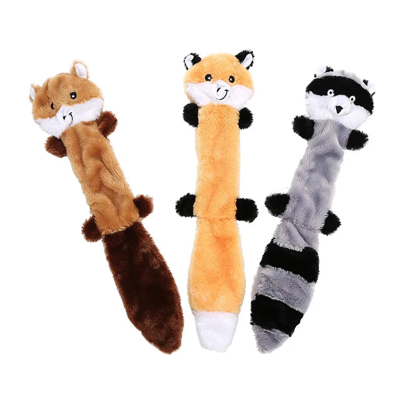 Pet Puppy Supplies Squirrel Dog Plush Chew Toy Bite Resistant Sound Interactive Squeaky Indestructible dogs Toys Soft Rattles