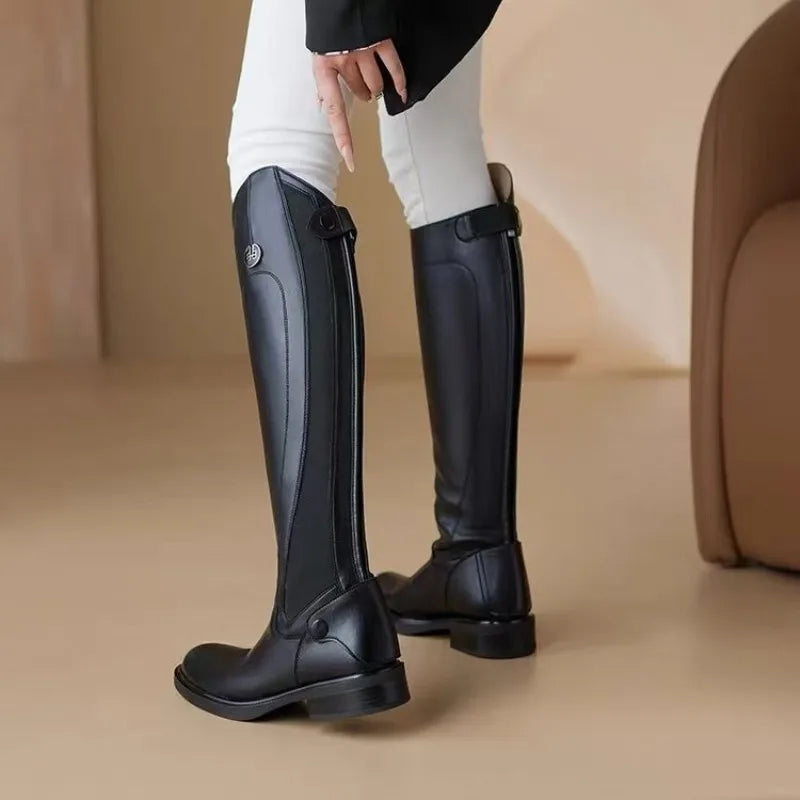 Womens Equestrian Supplies Long Boots Trend Equestrian Boots Riding Equipment Non-Slip Ultra Footwear Resistant Horse Rider Shoe