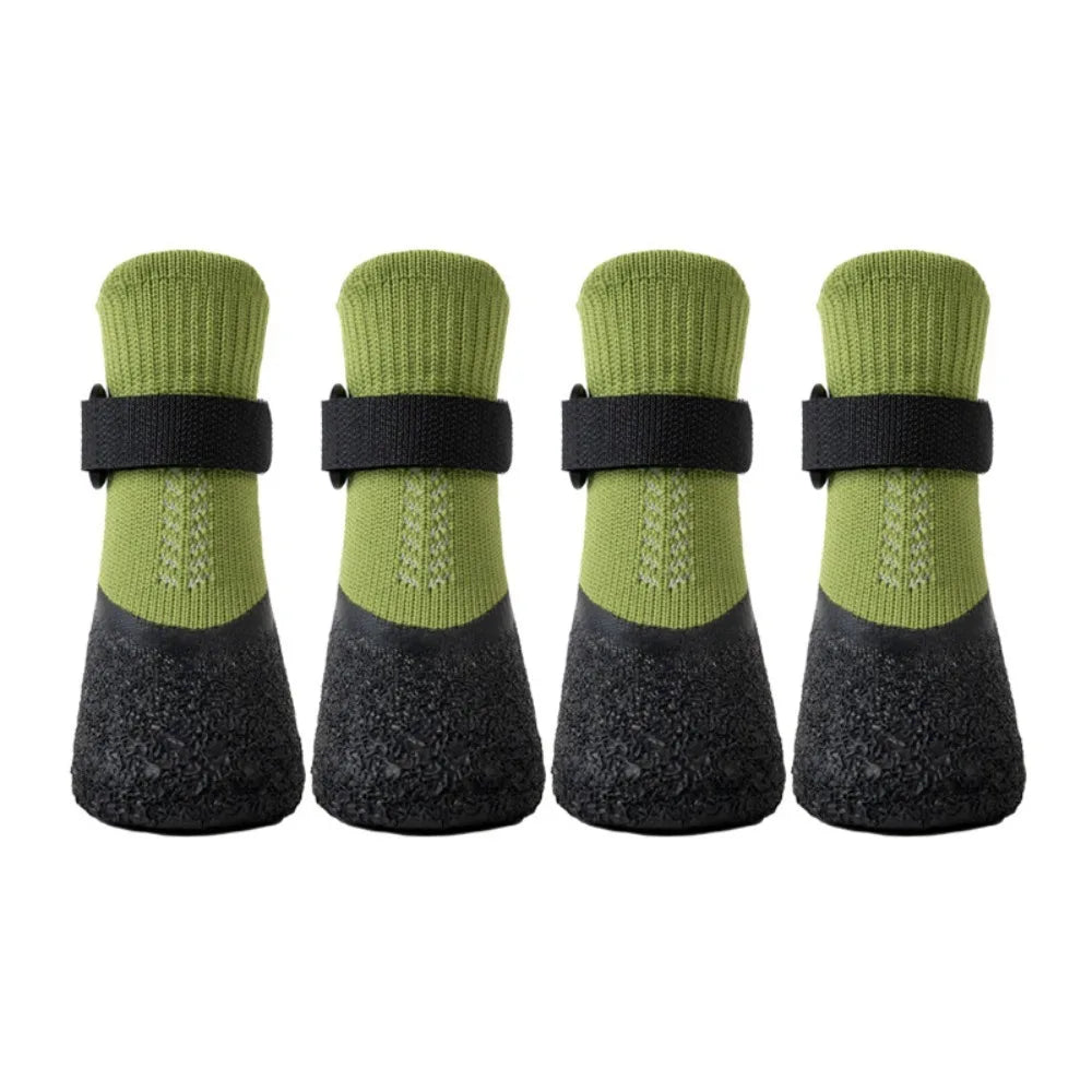 4pcs Pet Supplies Waterproof Pet Socks Shoes Breathable Non-slip Dog Shoes Anti-dirty Dog Paw Protector Outdoor