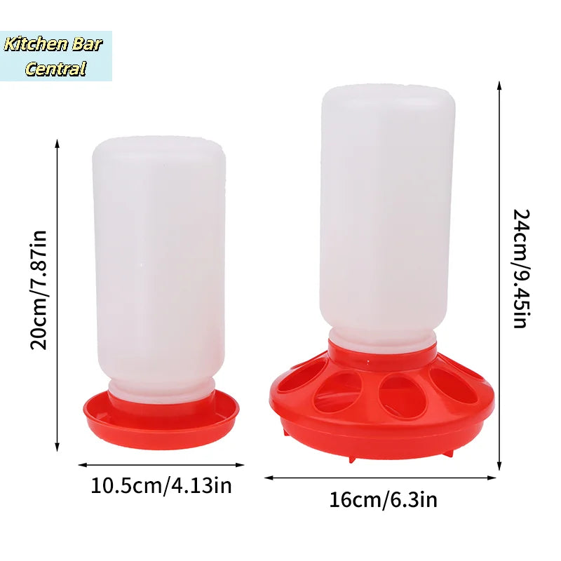 【Poultry Thickened Feeder & Drinker Water Food Dispenser Automatic Chicken Birds Chick Waterer Feeding Bucket Container】