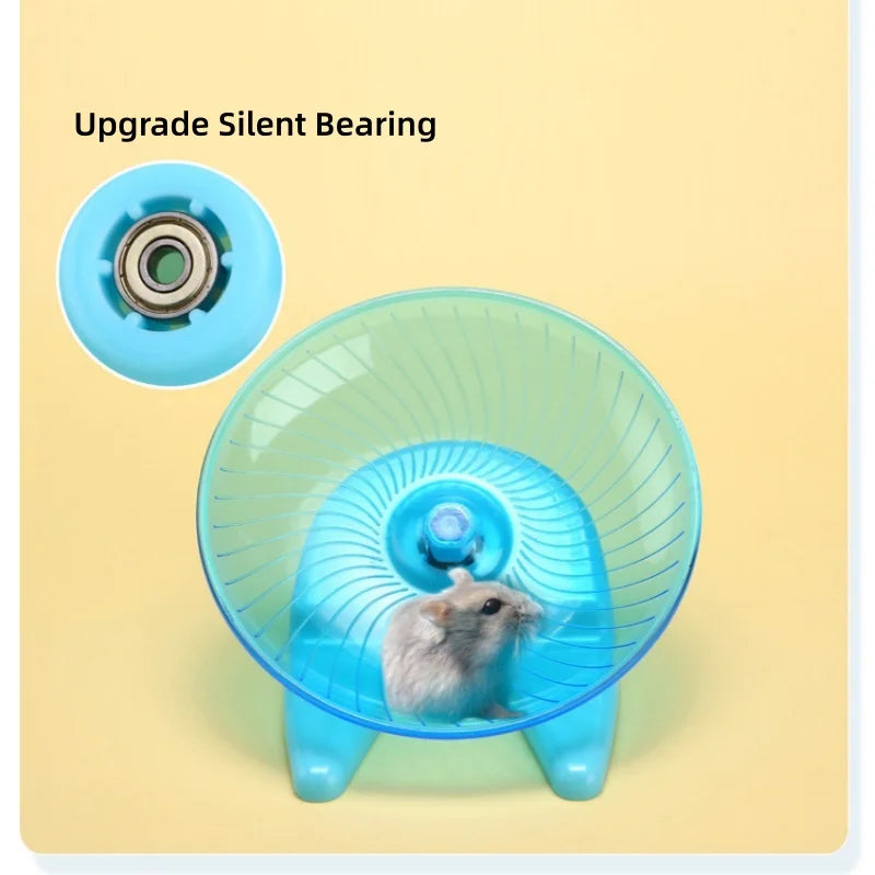 Silent Flying Saucer Hamster Wheel Easy Clean Anti Slip Exercise Running Wheel Spine Friendly For Dwarf Hamsters Gerbils Mice