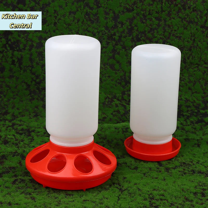 【Poultry Thickened Feeder & Drinker Water Food Dispenser Automatic Chicken Birds Chick Waterer Feeding Bucket Container】
