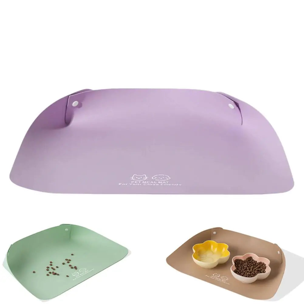 Pet Silicone Food Mat Placemat Waterproof Prevent Spills Dog Feeding Mats Easy to Clean Non-Slip Pet Feeding Water Supplies