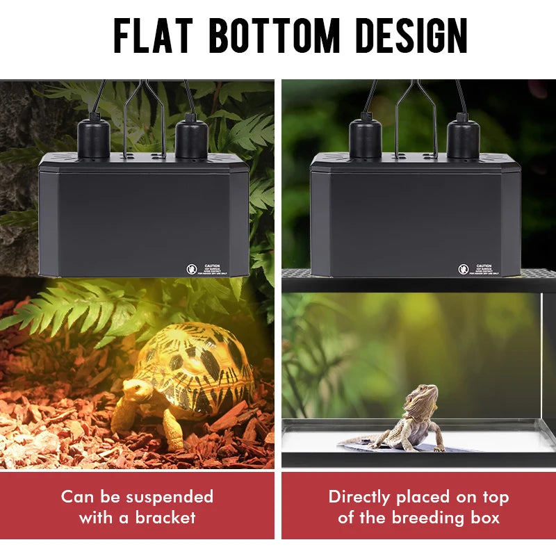 Reptile Accessories One-piece Double Lampshade Reflective Thermal Insulation Heating Lampshade for Lizards Turtle Snakes Spiders
