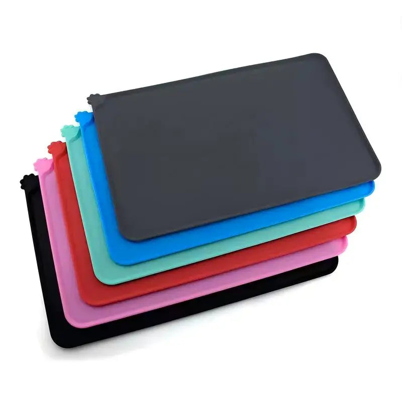 1/Pcs Silicone Pet Meal Mat Waterproof, Anti Slip Leak Proof Food Mat Cat and Dog Mat Dog Mat Cat Mat Pet Supplies