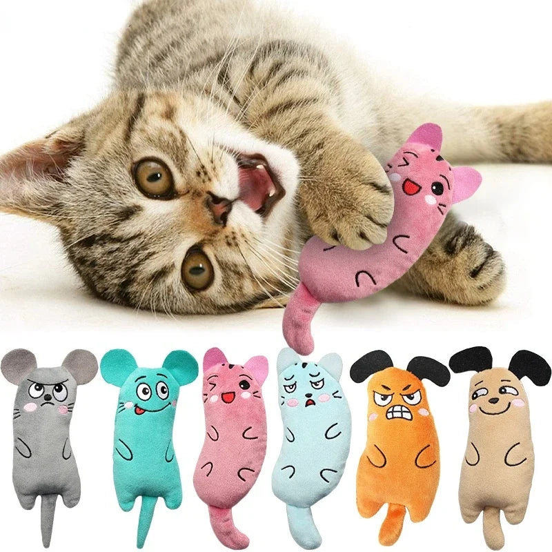 Pet Kitten Chewing ToyFunny cute Plush Toy Teeth Grinding Catnip cat Toys Interactive Claws Thumb Bite Cat mint For Cats hot