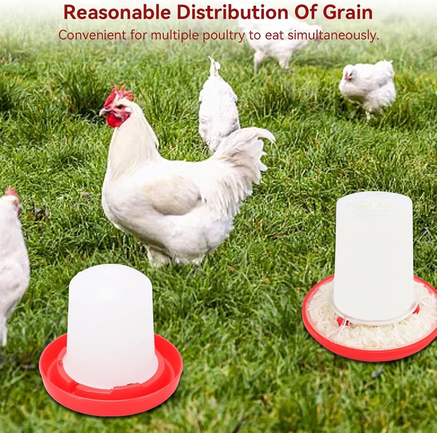 Poultry Mini Feeder And Waterer Water Food Dispenser Automatic Chicken Birds Chick Waterer Feeding Bucket Container Supply