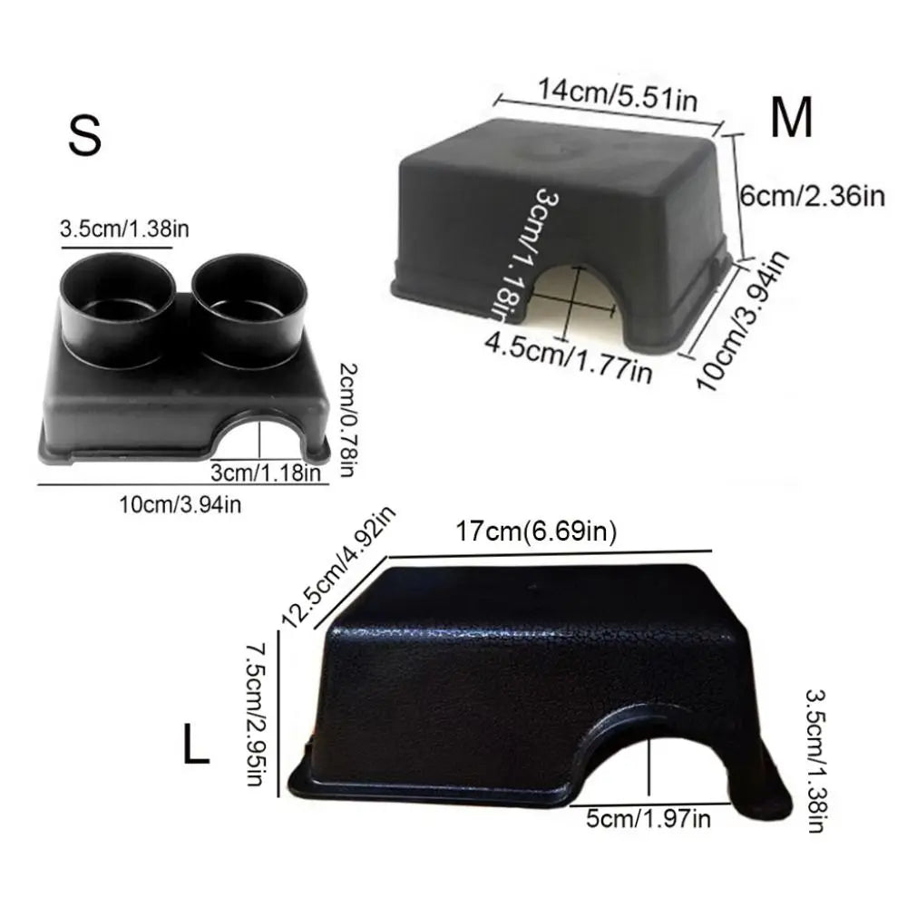Reptile Climbing Box Black Reptile Hide Box Plastic Rectangle Snake Shelter House S/M/L Reptile Caves Spiders