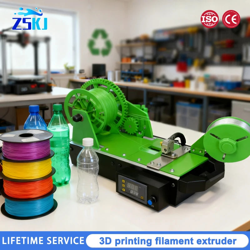 Desktop Extruder 3D Printing Filament Maker PET Bottle Plastic 3D Printing Consumables Tool Filament Making Machine Extruder