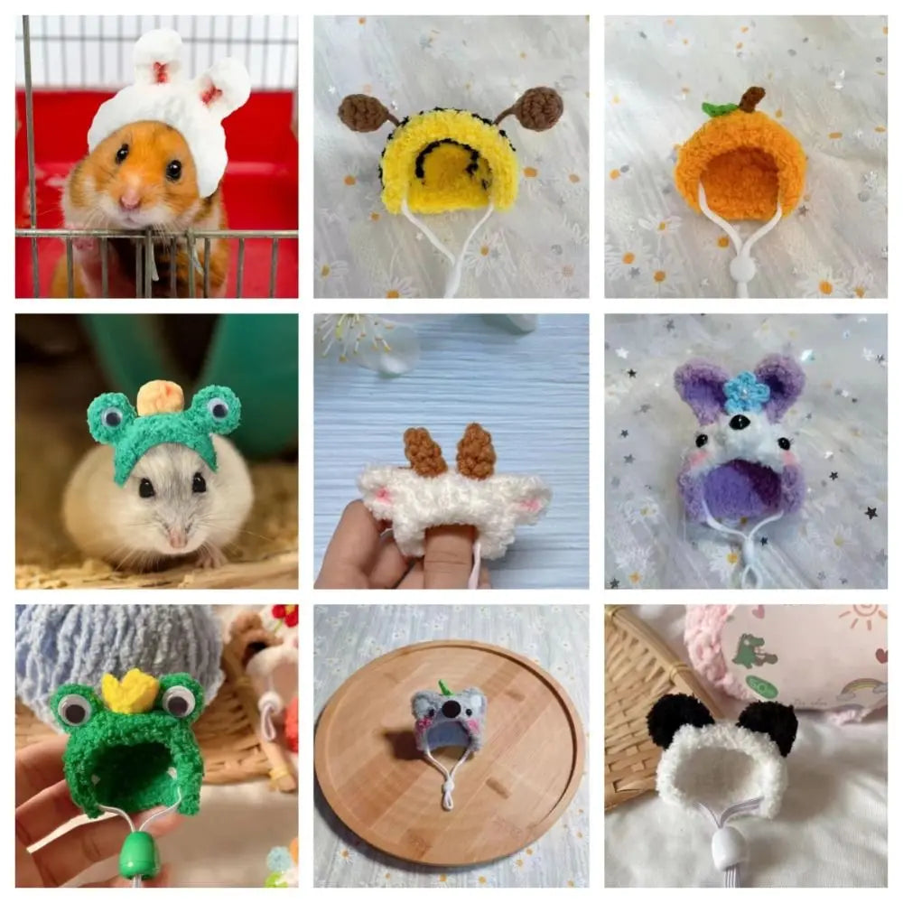 Fashion Pet Woolen Hat Mini Pet Supplies Doll Accessories Knitted Scarf Photo Props DIY Animal Doll Hat