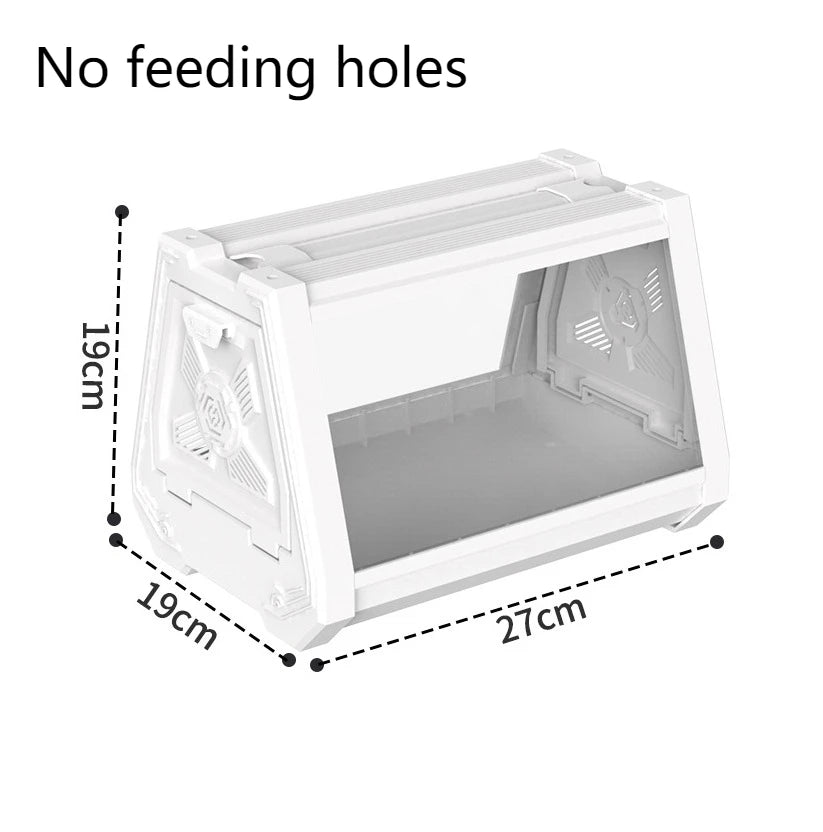 Reptile Terrarium Desktop Ecological Tank Escape-Proof Ventilated Habitat Breeding Box Mini Reptile Habitat for Gecko Snake Frog
