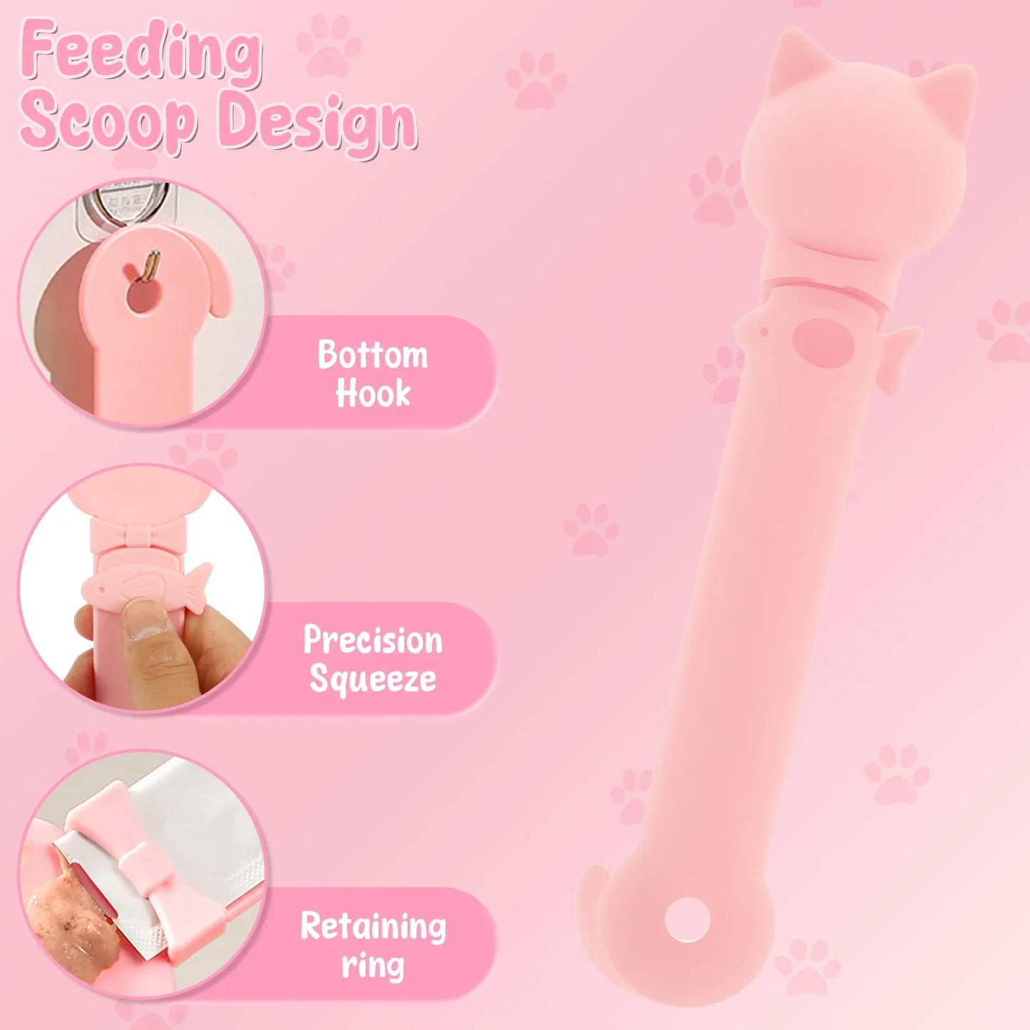 4Pcs Cat Strip Feeder Spoon Silicone Pet Food Can Supplies Set Cat Strip Squeeze Spoon Practical Pet Liquid Snack Feeding Tool