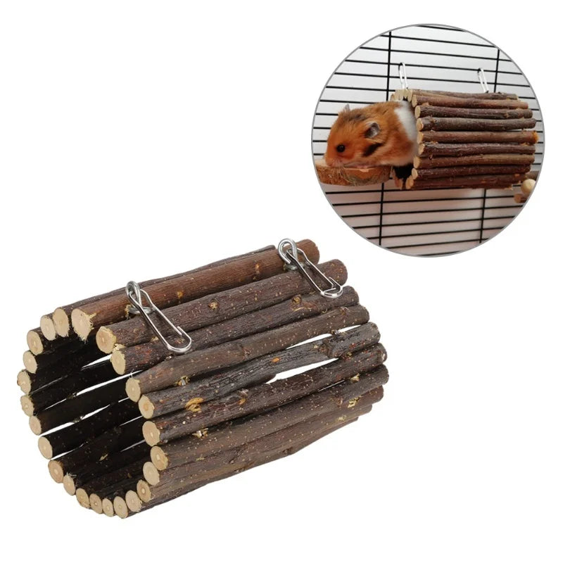 Hamster Chew Toys Hanging Tunnel Bridge Small Animals Pet Hamster Cage ToysHook Chain Dual Use Type