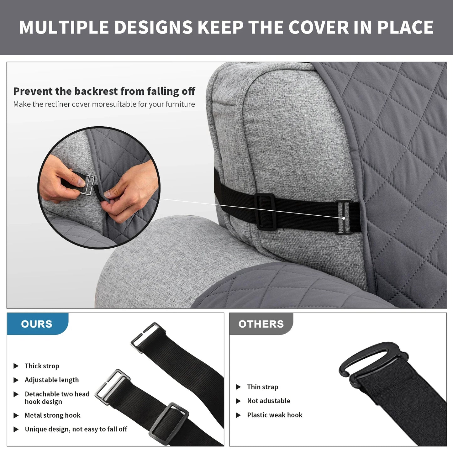 1pc Waterproof Sofa Cover Quilted Anti-wear Couch Covers for Dog Pet Kids Recliner Armchair Furniture 1/2/3/4 Seater Protect