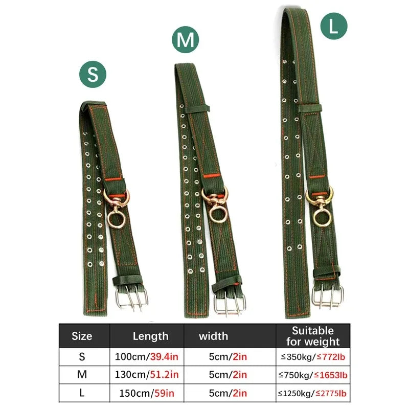 Strong Durable Belay Tie Adjustable Cattle Collar Hauling Livestock Canvas Belt Veterinary Equipment