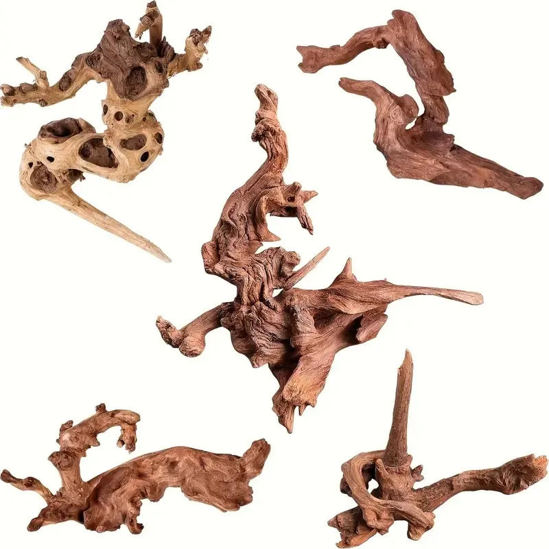 10-15CM Natural Driftwood Aquarium Decor - Premium Wood Fish Tank Ornament, Authentic Wooden Landscape for Aquatic Environments