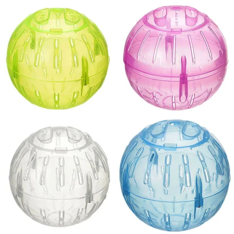 Hamster Exercise Ball Pet Toys Clear Cute 4inch Rolling Ball Running Wheel for Relieving Boredom Cage Accessories Chinchilla