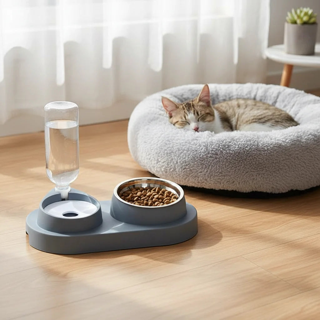 Pet Bowls Automatic Water Dispenser Feeder Cat Dog Food Water Bowl Non-Slip Pet Feeding Supplies