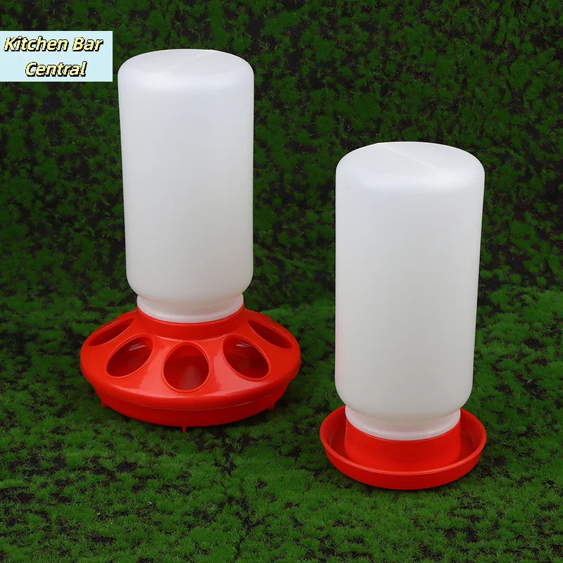 【Poultry Thickened Feeder & Drinker Water Food Dispenser Automatic Chicken Birds Chick Waterer Feeding Bucket Container】