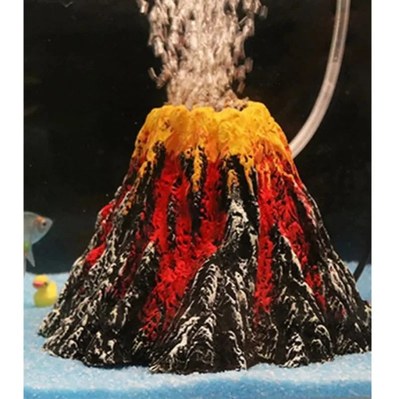 Aquarium Accessories Resin Crafts Simulation Artificial Volcano Rockery Fish Tank Decor Pet Supplies Ornament   Home Decoration