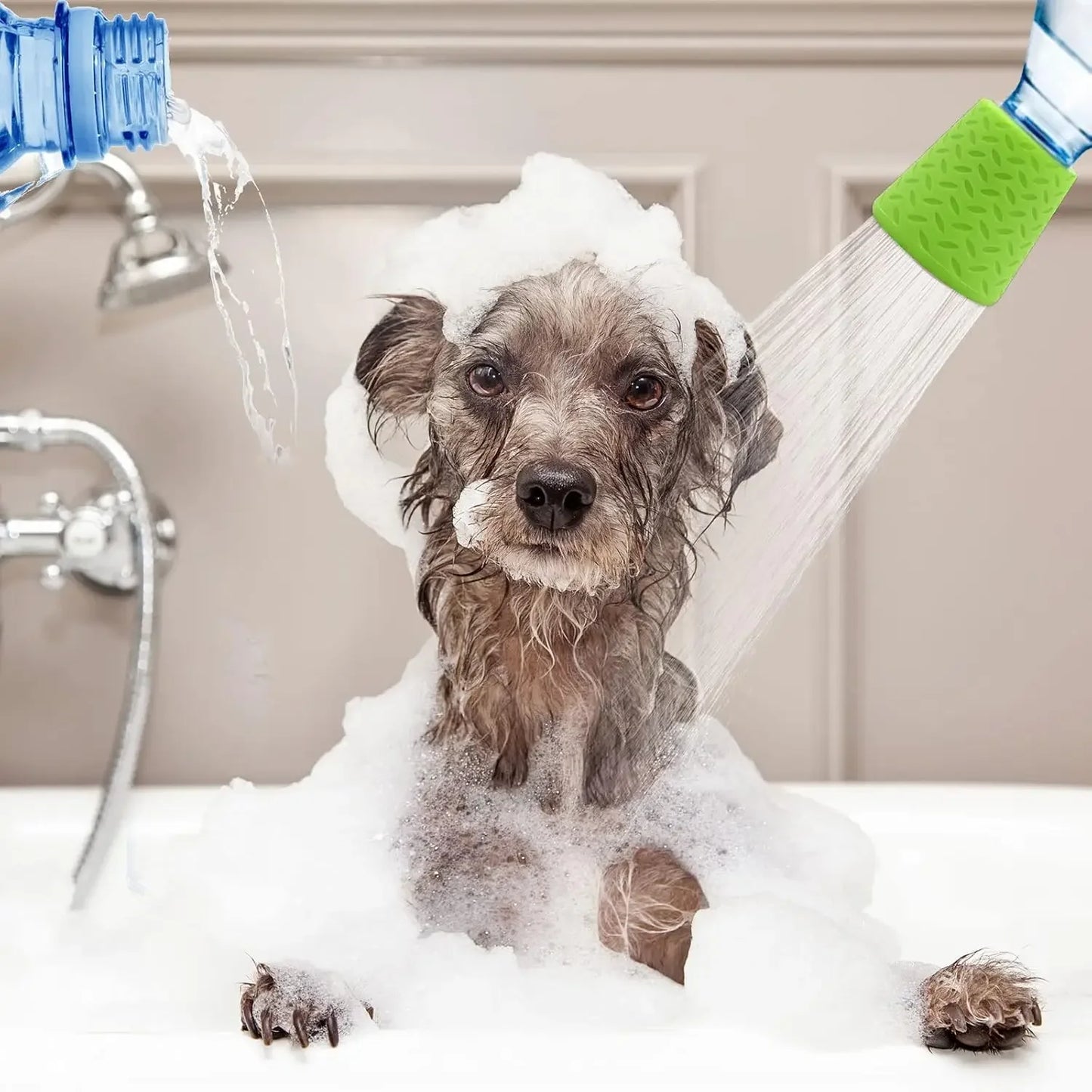 Pet Shower Silicone Portable Pet Shower Head Outdoor Cat and Dog Shower Cleaning Supplies Portable Pet Shower Watering plants
