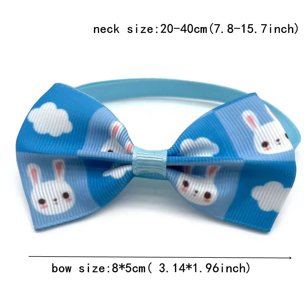30/50pcs Pet Puppy Dog Bow Ties Easter Rabbit Style Small Dog Bow Tie Accessories Puppy Collars Adjustable Necktie Pet Supplies