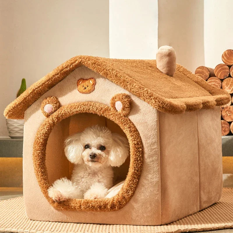 Pet Supplies Bedhouse Foldable Pet House Detachable Washable Cat House Puppy Cave Sofa