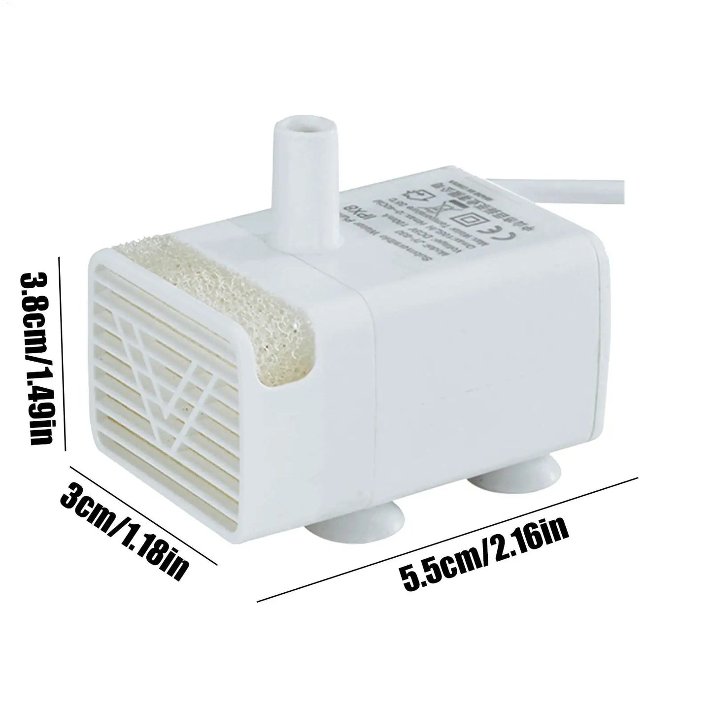 Pet Cat Water Fountain Pump Replacement Quiet Feeding Durable Safe Supplies for Drinking Dispenser Indoor Home Apartment