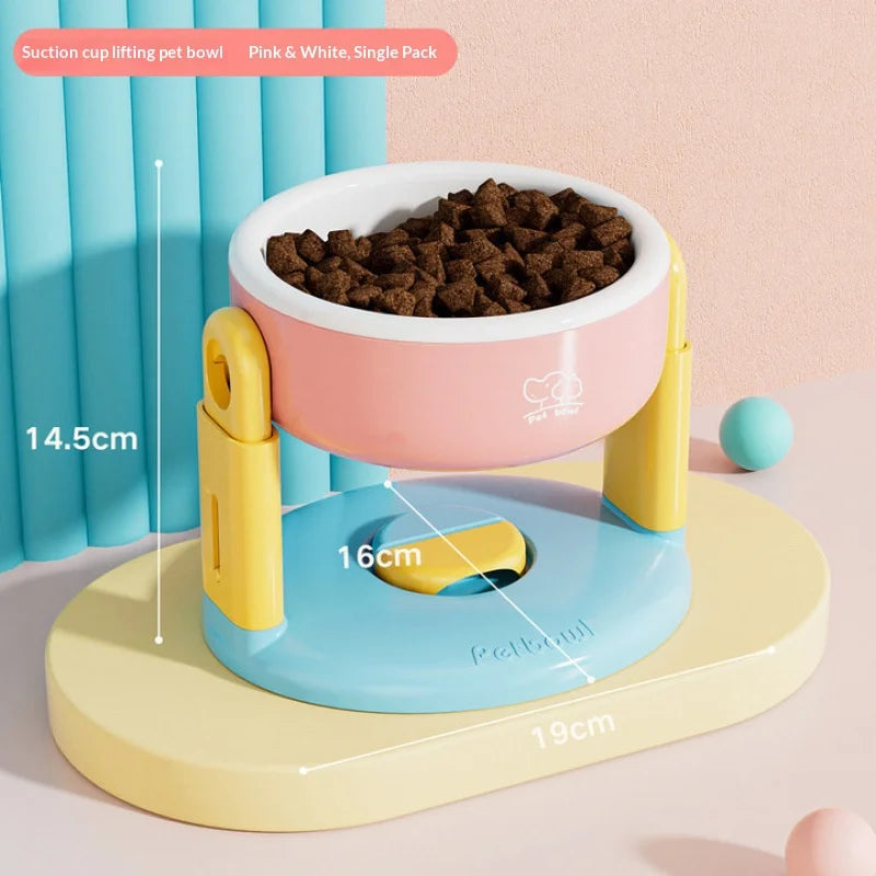 Pet supplies: Cat bowls/water bowls, dog bowls, tip-over resistant pet bowls, height adjustable.