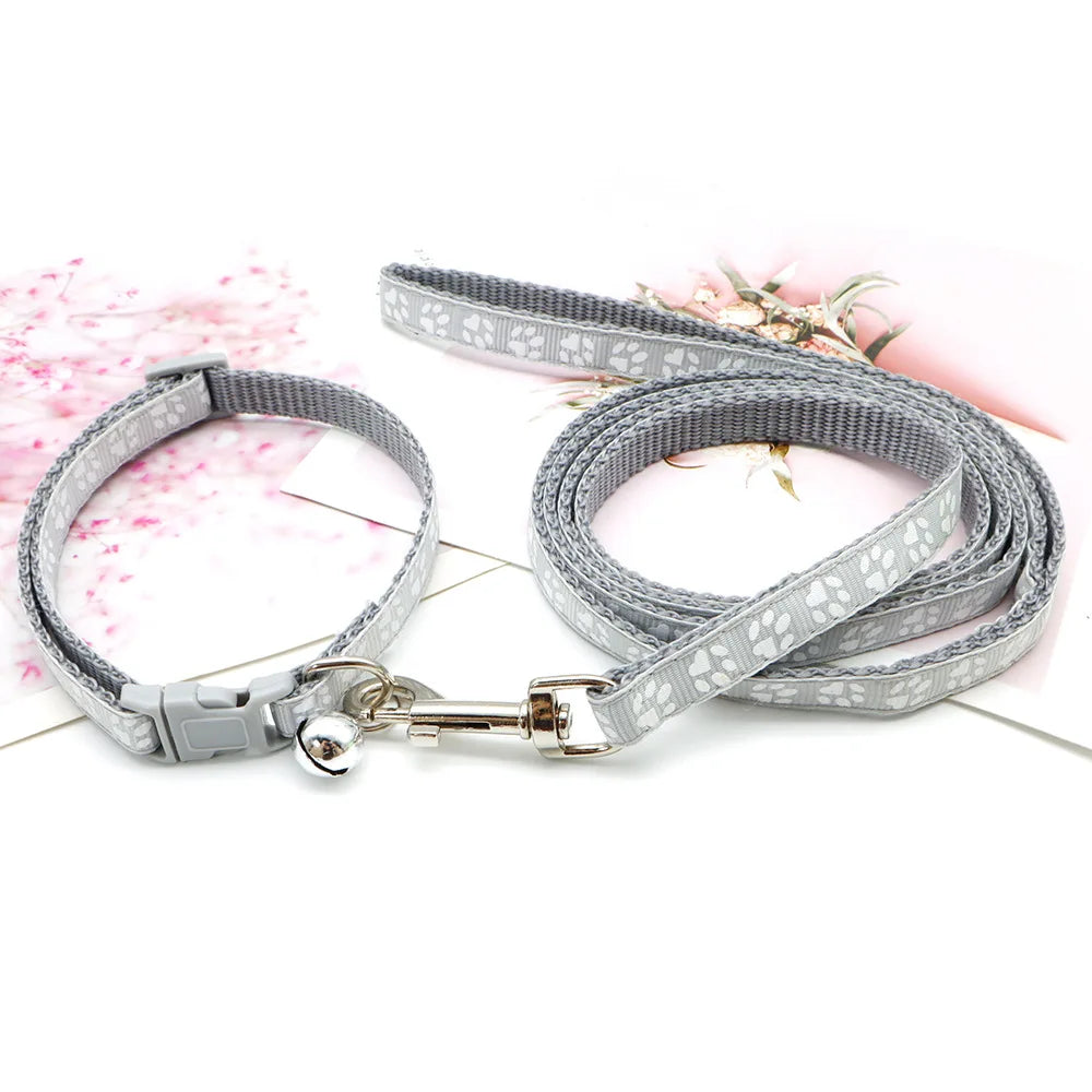 1pc Cute Dog Leash and Collar Set 1.2M for Puppy Cat Traction Rope Dog Collar Harness Durable Walking Pet Supplies Anti-lost