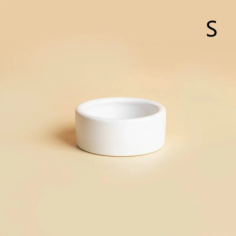 Reptile Food Bowl Anti-Escape Ceramic Feeder Dish Black White Reptile Water Bowl For Hermit Crab Gecko Chameleon Corn Snake