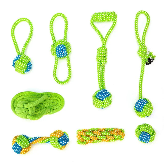 Dog Toy Knot Rope Small Dog Toys Ball for Teeth Cleaning Chew Puppy Toy Dog Interactive Toys  Pet Accessories
