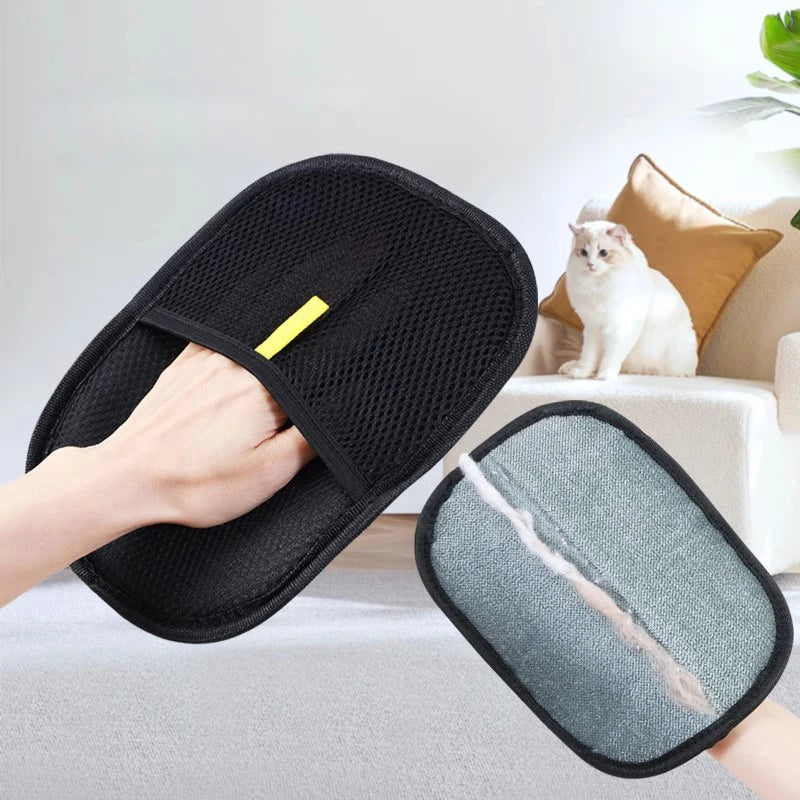 3pcs Pet Grooming Cleaning Glove Double-Sided Washing Dog Cat Glove Self Cleaning Hair Remover Massage Brush Cats Accessories