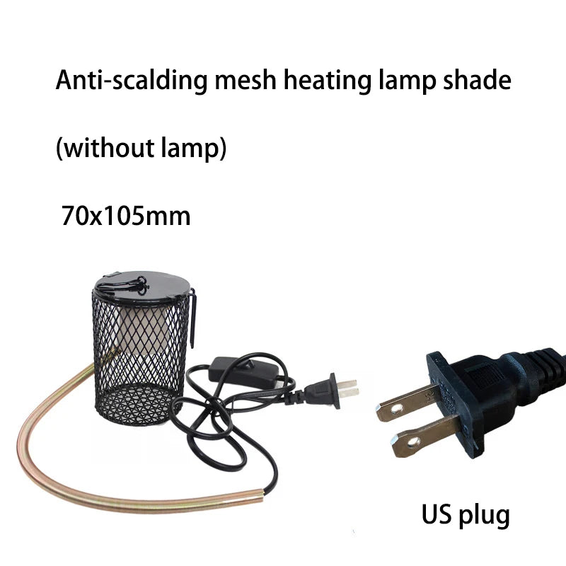 Reptile heat preservation lamp ceramic heating lamp  reptile  small pet ceramic heating lamp cover set against scald