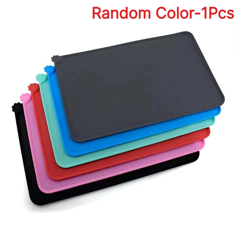 1/Pcs Silicone Pet Meal Mat Waterproof, Anti Slip Leak Proof Food Mat Cat and Dog Mat Dog Mat Cat Mat Pet Supplies