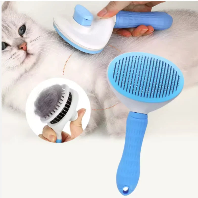 Pet Dog Brush Cat Comb Self Cleaning Pet Hair Remover For Dogs Cats Grooming Tools Pets Dematting Comb Pet Grooming Accessories