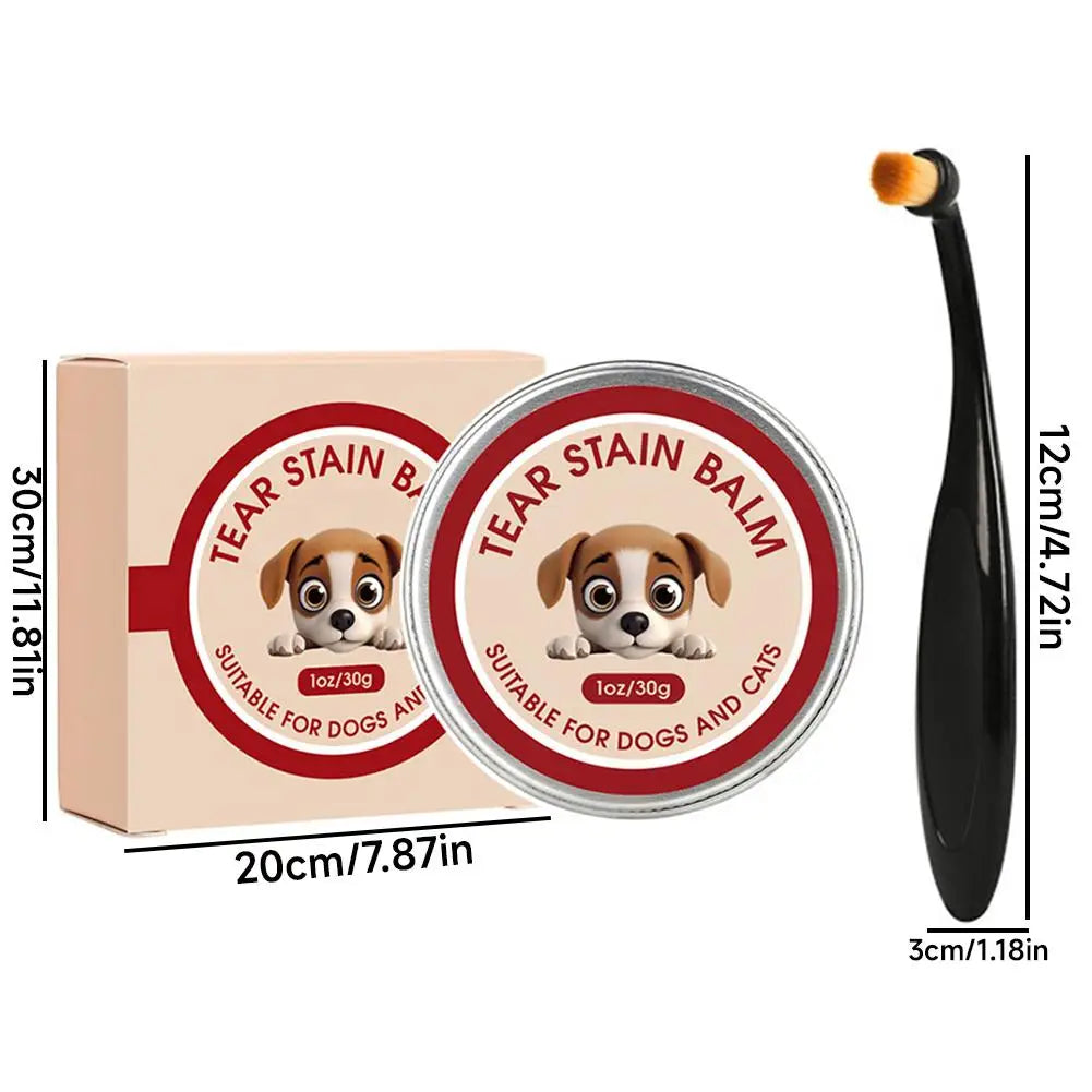 Pet Lacrimal Gland Cleaning Cream,Soothing Skin Isolating Tears Preventing Pigmentation Cat Dog Universal Tear Stain Balm Care