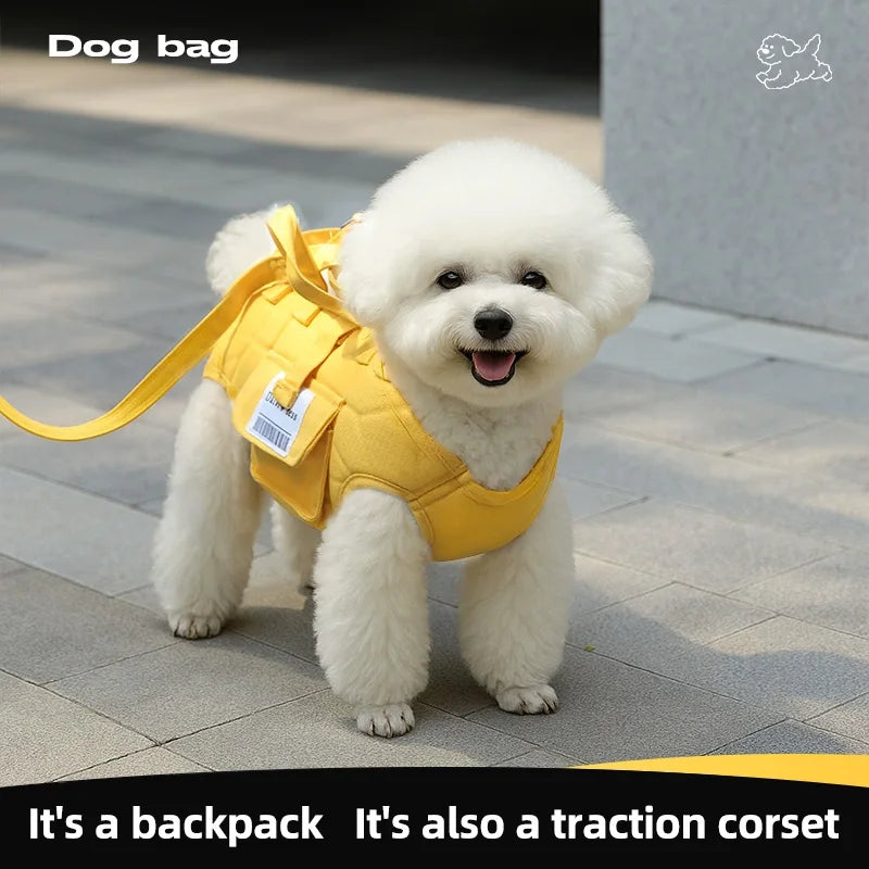 HOOPET Dog Carrier Sling,Hands-Free Chest Pet Carrier,Lightweight FoldableTote with Built-in Leash,Breathable Mesh for Small Dog