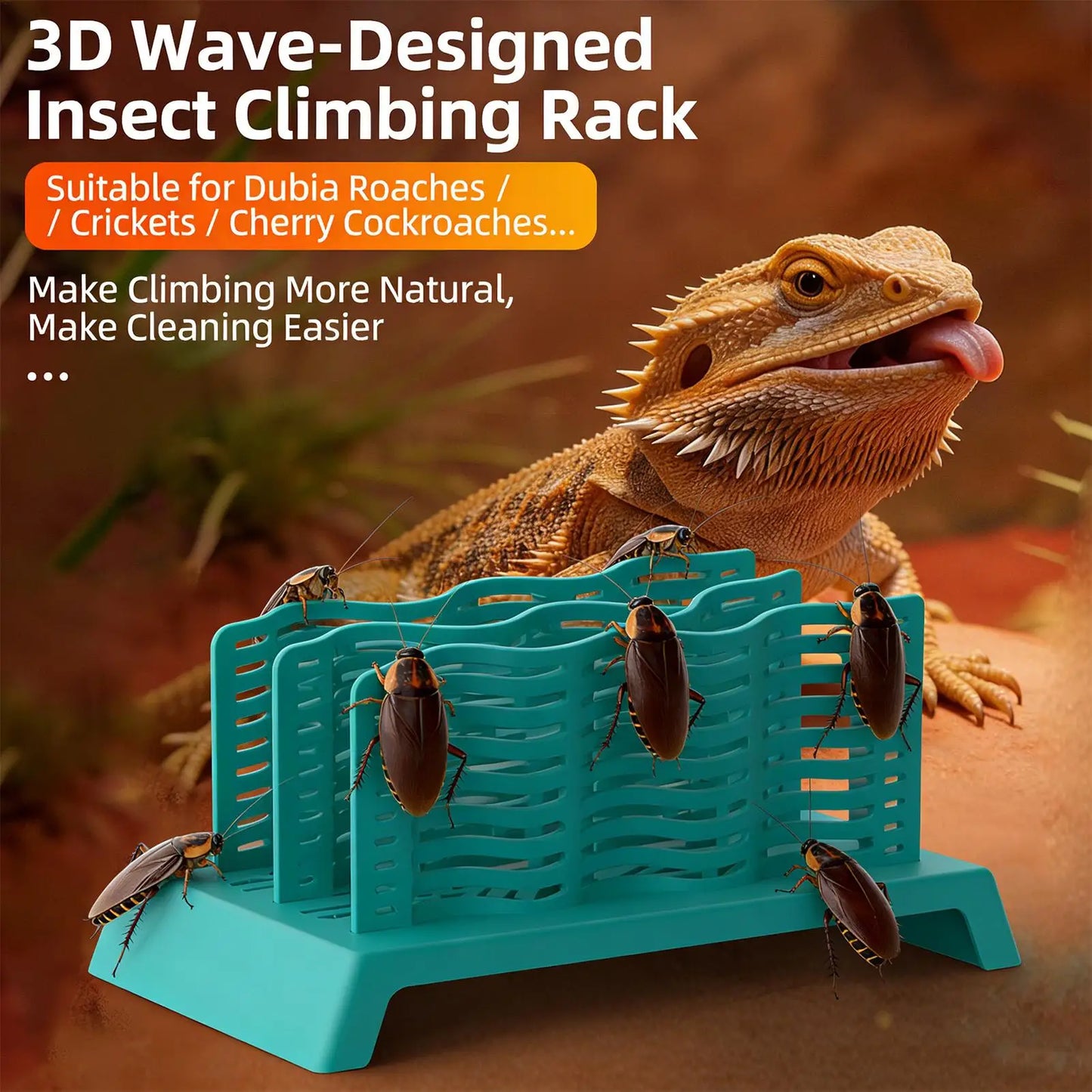 Reptile Feeder Anti Escape Acrylic Bowl Chameleon Lizard Gecko Dubia Roach Cricket Tank Terrarium Wall Mount Vivarium Accessorie