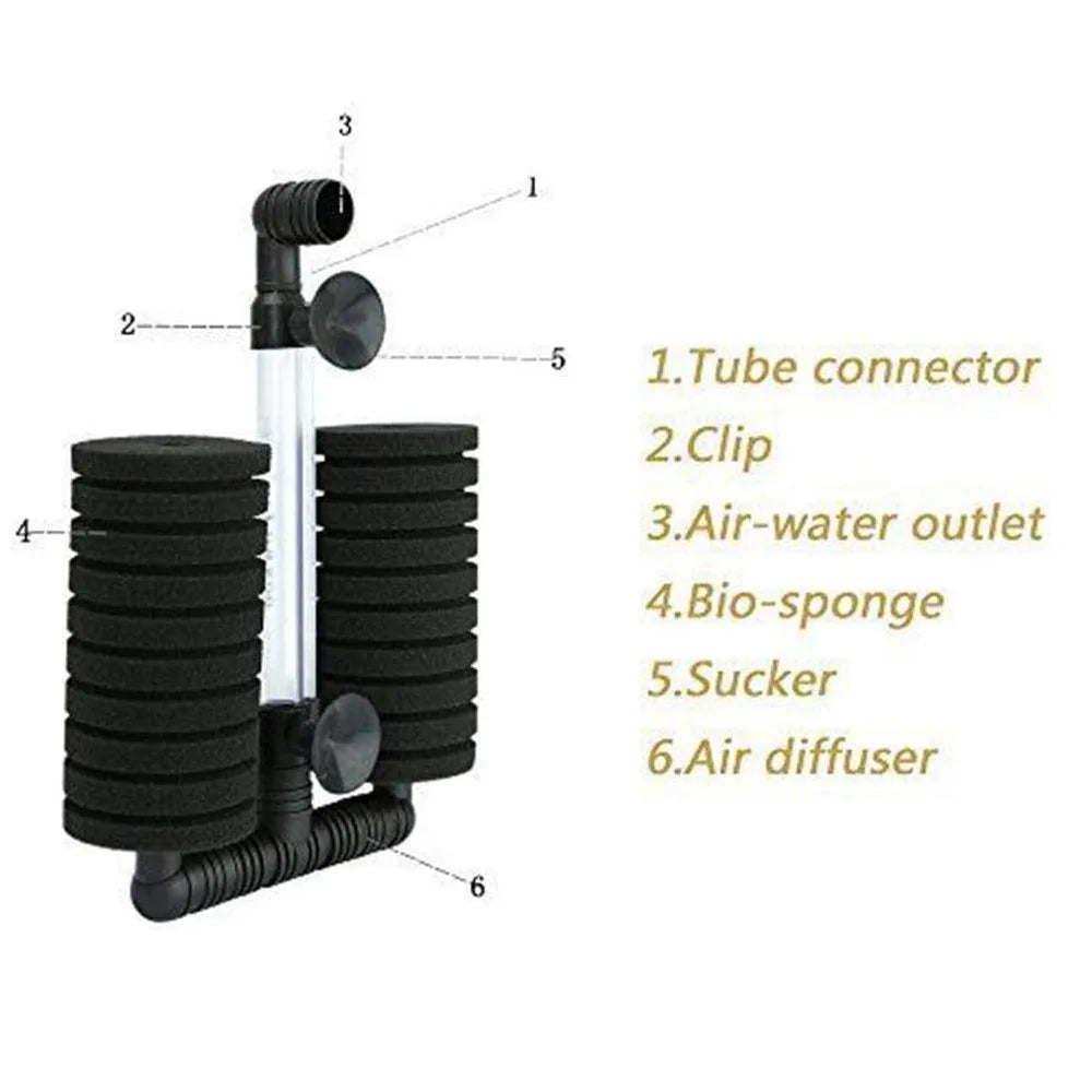 Aquarium Filter for Aquarium Fish Tank Air Pump Skimmer Biochemical Sponge Filter Aquarium Bio Filter Filtro Aquario Practical