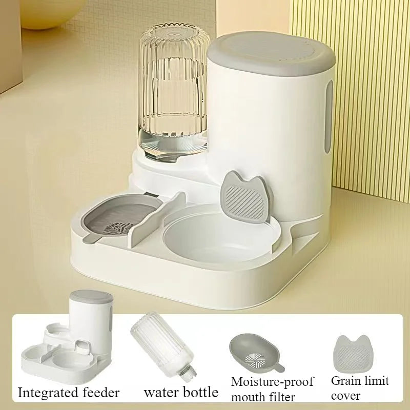 Automatic Cat Bowl Feeder & Water Dispenser