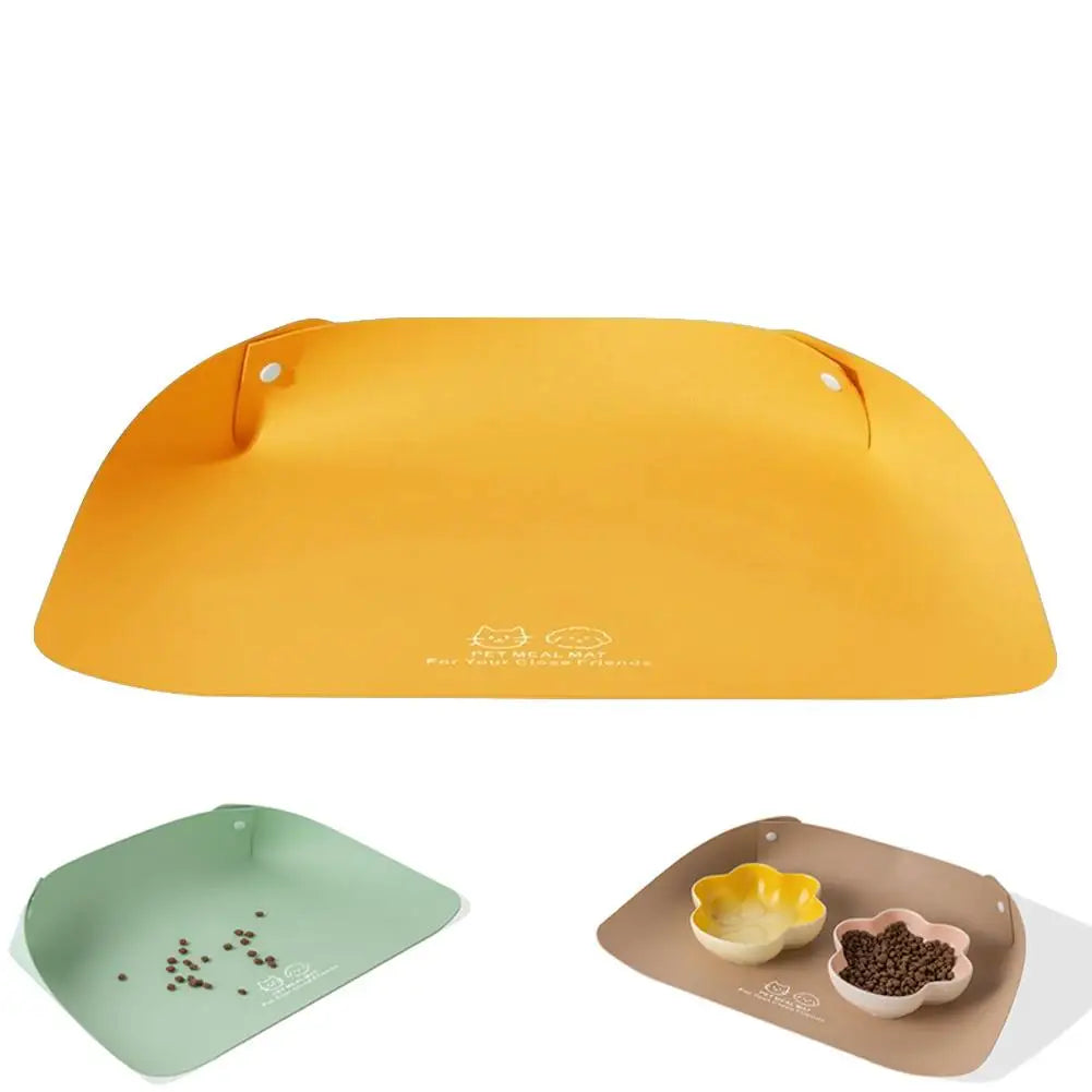 Pet Silicone Food Mat Placemat Waterproof Prevent Spills Dog Feeding Mats Easy to Clean Non-Slip Pet Feeding Water Supplies